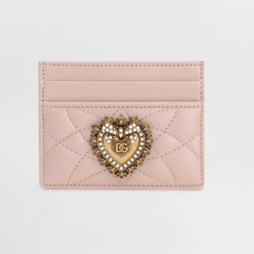Dolce & Gabanna Pink Devotion Card Holder Wallet
